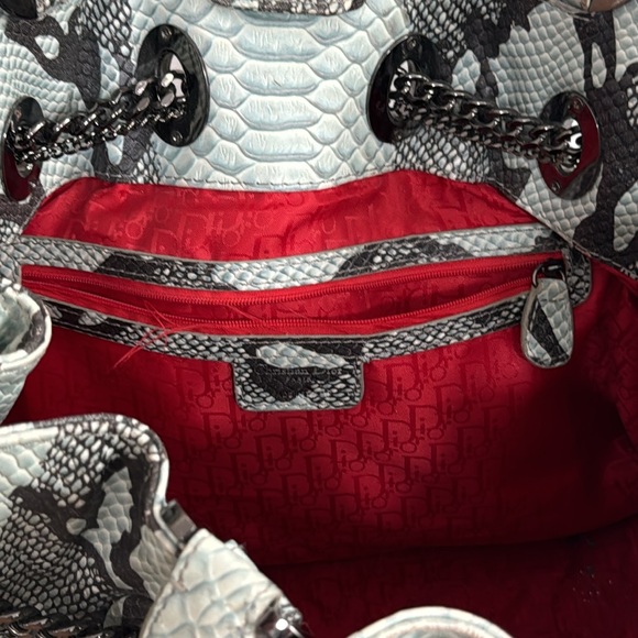 CHRISTIAN DIOR Python + Metal Shoulder Bag - Picture 5 of 12